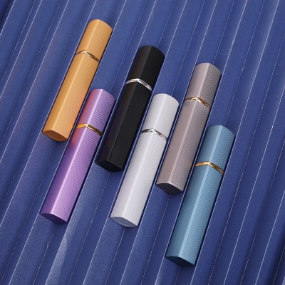 12ml Square Perfume Spray Bottle, Aluminum Foil Shell, Glass Inner Liner, Portioning , Portable , Empty