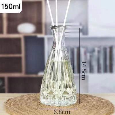 Non-fire Aroma Bottle High-value Hammer Glass Rattan Volatile Empty Simple Style Living Room Ornament