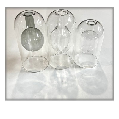 Hand Blown Double Layer Colorful Borosilicate Aromatherapy Empty Glass Fragrance Reed Diffuser Bottle 50ml 100 150