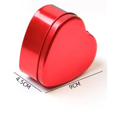 Metal Tea Tin Can Heart Box square Rectangle Aluminum Tin Medicine Cosmetic Candy Metal Box Jewelry Boxes