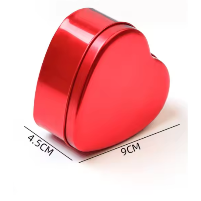 Metal Tea Tin Can Heart Box square Rectangle Aluminum Tin Medicine Cosmetic Candy Metal Box Jewelry Boxes
