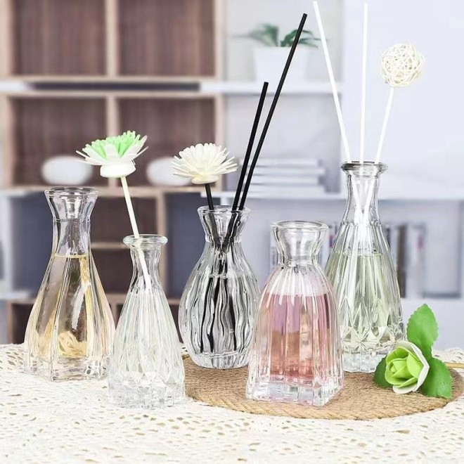 Non-fire Aroma Bottle High-value Hammer Glass Rattan Volatile Empty Simple Style Living Room Ornament