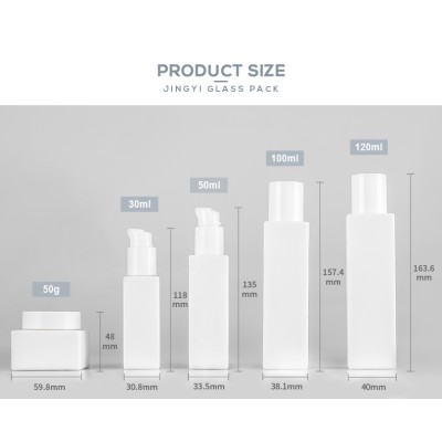 Hot Sale 30ml 50 100 120 square Glass Bottle with Droppers and Pumps Wholesale