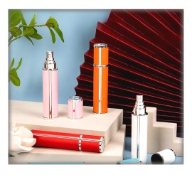 10ml Perfume Portioning Bottle, Press-type Lambskin Detachable Portable Travel Sample Spray , Empty