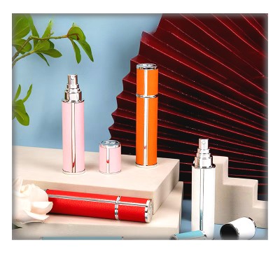 10ml Perfume Portioning Bottle, Press-type Lambskin Detachable Portable Travel Sample Spray , Empty