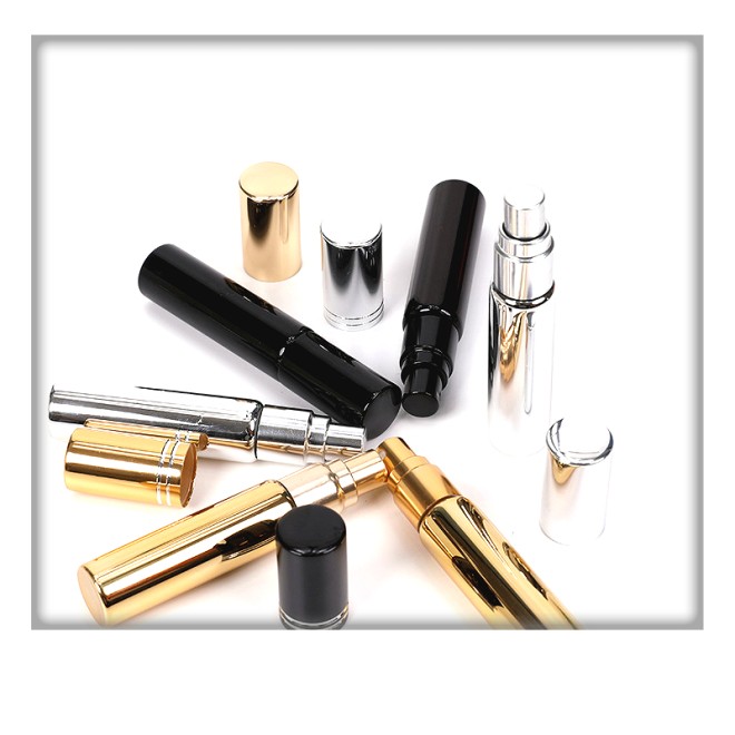 High-end UV Electroplated Spray Bottle 10ML Perfume Portioning Empty Portable Glass Sample Can Be Printed W