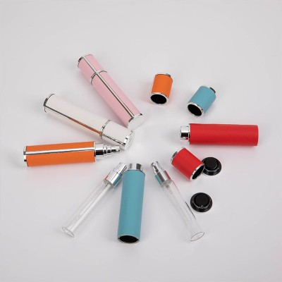 10ml Perfume Portioning Bottle, Press-type Lambskin Detachable Portable Travel Sample Spray , Empty