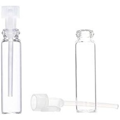 Stock 1ml 2ml Mini Glass Vial With Plastic Stopper Empty Glass Perfume Test Tube Sample Display Bottles