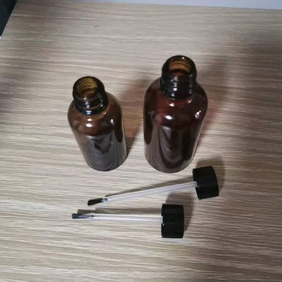 4 Pcs 20ml Empty Refillable Nail Polish Bottles Glass Varnish Containers with Brush Cap for Art