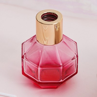 Screen Printing Round White Glass Empty Perfume Reed Diffuse Glass Bottle for Home