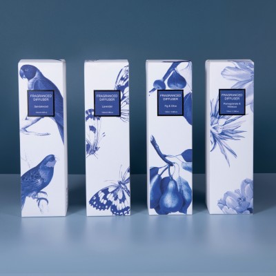 Guofeng Blue and White Porcelain Non-fire Aromatherapy Indoor Essential Oil Wooden Aroma Home High-grade Sense Volatile f