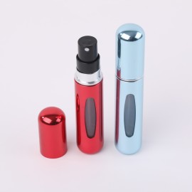 Bottom Filling 8ml 5ml Mini Refillable Perfume Bottles Travel Sized Aluminum Perfume Atomizer Spray Bottle