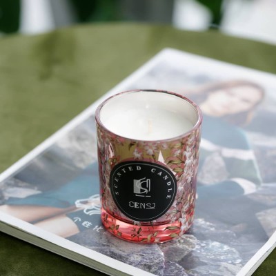 10oz Thick Bottom Brandless Wholesale Soy Wax Organic Luxury Floral Essential Oil Scented Candles with Candle Jars