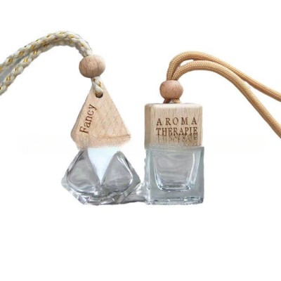 In Stock Car Air Outlet Perfume Pendant Glass Empty Bottle Hanging Aromatherapy
