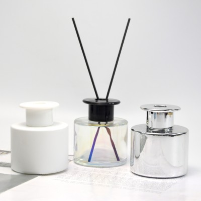Fireless Aromatherapy Round Perfume Diffusion Bottle Glass Aroma Reed Diffuser Bottle  With Box