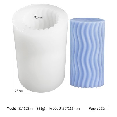New Cylindrical Pillar Candle DIY Diamond Shaped Aromatherapy Big Candle Silicone Mold