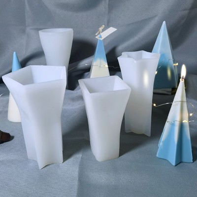 Pyramid Candle Silicone Mold DIY Geometric Cone Scented Candle Mold