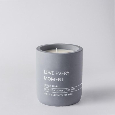 Wholesale 9*10.5cm Big Size Thick Wall Custom Logo Printed Concrete White Luxury Candle Jars for Candle Making