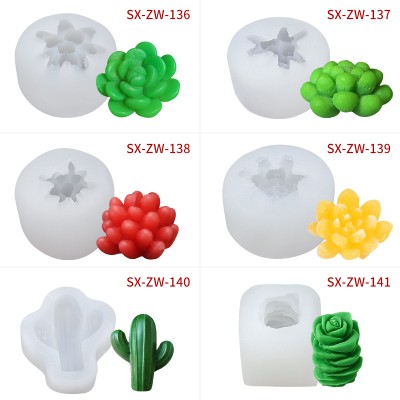 Handmade Aromatherapy Candle Mold DIY Soy Wax Candles Scented Silicone Succulent Soap Mold