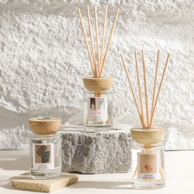 Fire Free Aromatherapy Empty Bottle Volatile Stick Toilet Water Separate Household Glass Custom