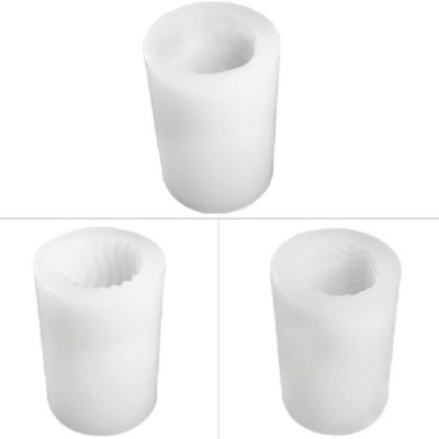 New Cylindrical Pillar Candle DIY Diamond Shaped Aromatherapy Big Candle Silicone Mold