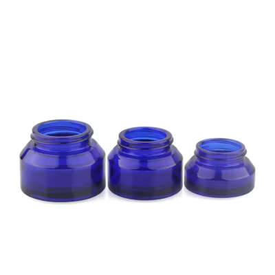1oz 30ml Wholesale Green Container Cosmetic Packaging Storage Cream Glass Jar with Black Lid