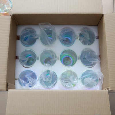 500 ml Luxury 3 Wicks Empty Glass Jar Large Capacity High Quality Fashion Iridescent Candle Jar with Lids