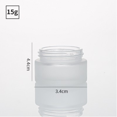 Wholesale Frosted Skincare Cosmetic Packaging 20g Glass Cream Jar