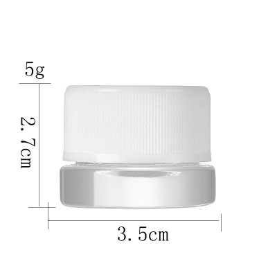 3ml 5ml 7ml 9ml Childproof Lid Cube Jar Eye Cream Jar square Glass Concentrate Jars