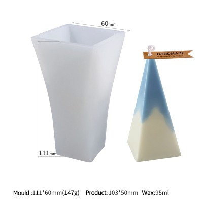 Pyramid Candle Silicone Mold DIY Geometric Cone Scented Candle Mold