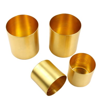 Gold Metal Candle Tins Wholesale Aluminum Cup