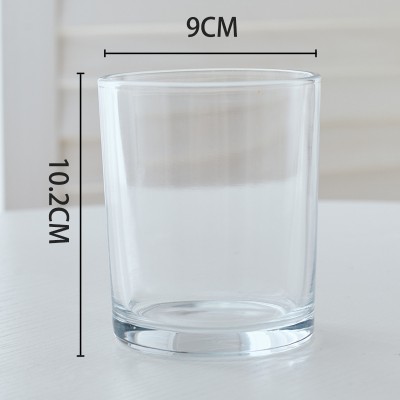 Luxury 16oz Big Size Iridescent Candle Jars  for Candle Custom Glass Candle Holder With Wood Lid