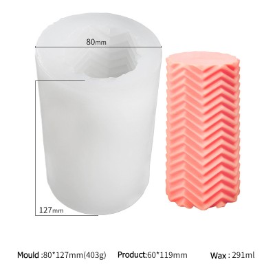 New Cylindrical Pillar Candle DIY Diamond Shaped Aromatherapy Big Candle Silicone Mold