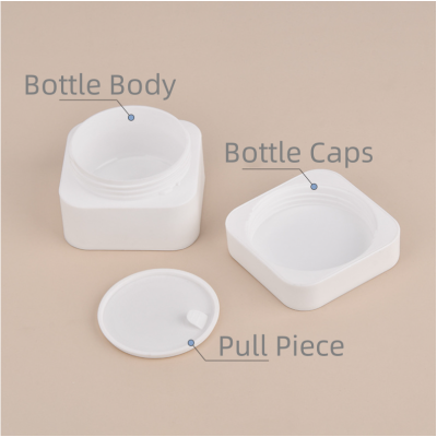 30ml 50ml Matte Pink Blue White Black Matte Cream Jar Pp Plastic Cosmetic Powder Jars