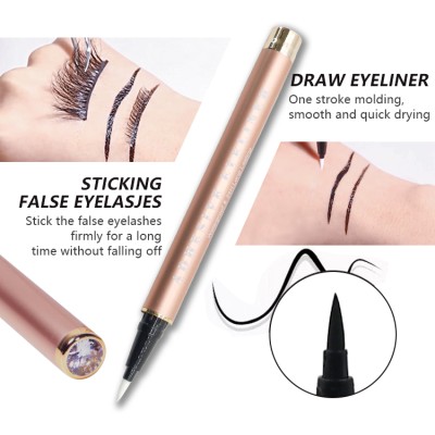 Long Lasting Waterproof Customized Paper Box Black Clear Wholesale Magnetic Eyeliner Pen for Magnet False Eyelashes
