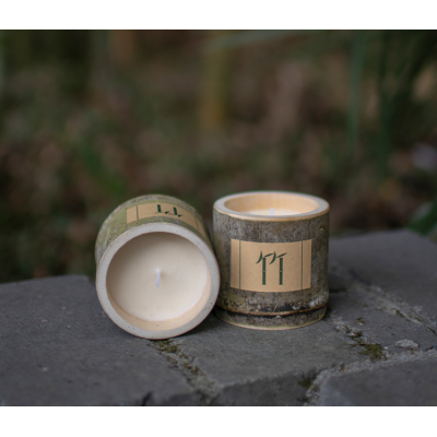 Fall House Home Decor Fragrance Wooden champagne Toast Candlewick Natural Bamboo Tube Soy Wax Scent Candle Jar Bamboo Candles
