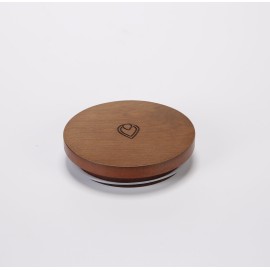 Custom Candle Lid MDF With Birth Veneer With Engraving Logo Empty Candle Glass Jar Scented Candle With Wood Lid