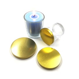 HZ Luxury Custom Gold Metal 105mm 92mm 78mm Candle Cover Matte Candle Jar Lids Glass Candle Lid