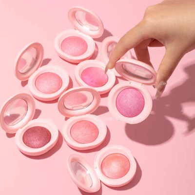 Spot 3.3g Portable Blush Powder Packaging Boxes ABS Oval Square Shape Recyclable Varnishing/Embossing/Stamping Options Contour
