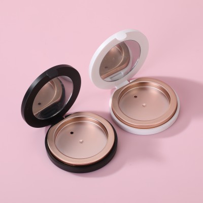 Luxury Single-Layer Flip-Top Snap Powder Compacts Blush Compacts Eyeshadow Palettes Empty Boxes Attached Mirrors-for Cosmetics