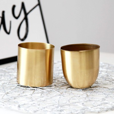 Custom High-end Exquisite Thick Bottom Candle Romantic Solid Fragrance Jar Nordic Simple Aluminum Candle Cup