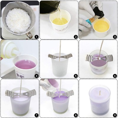 POSISION Metal Wick Holder Three-hole Stainless Steel Soy Wax Scented Candle Wick Holder Centering Devices for DIY Candle Making