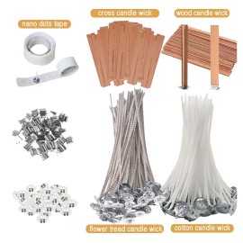 Scented Candle Making Kit Handmade Tools Gifts Multi Style Eco Friendly Candle Wicks Metal Base Nano Dots Tape Acrylic Stickers
