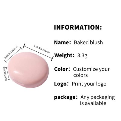 Spot 3.3g Portable Blush Powder Packaging Boxes ABS Oval Square Shape Recyclable Varnishing/Embossing/Stamping Options Contour