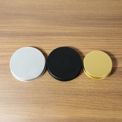 Fashionable Simple Light Round Black Silver Golden Plastic Lids for Candle Making