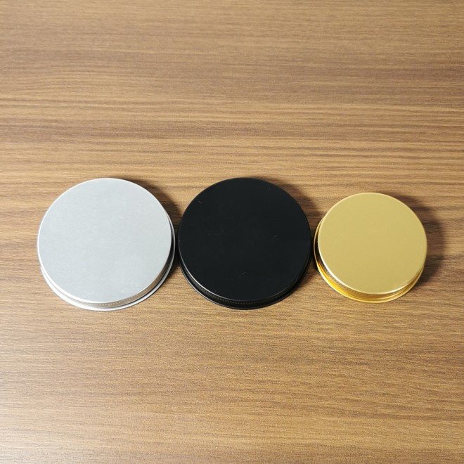 Fashionable Simple Light Round Black Silver Golden Plastic Lids for Candle Making
