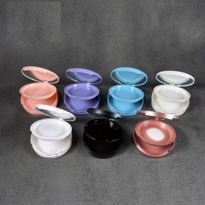Multicolor Powder Box Empty Single or Double Layer Puff Eye Shadow Tray Cosmetic Packaging Box with Split Design in Stock