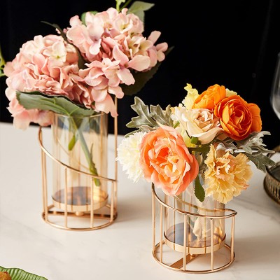 Hot Selling Crystal Golden New Design Round Home Party Wedding Decoration Transparent Light Luxury Glass Candle Jar