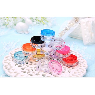 Luxury 3g 5g Square Cosmetic Packaging Container White Pink Clear Face Cream Jar