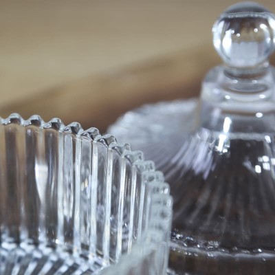 Luxury Crystal Glass Candle Jars - Clear Round Bottom, 10oz (300ml), Empty Vessel Holders With Glass Lids